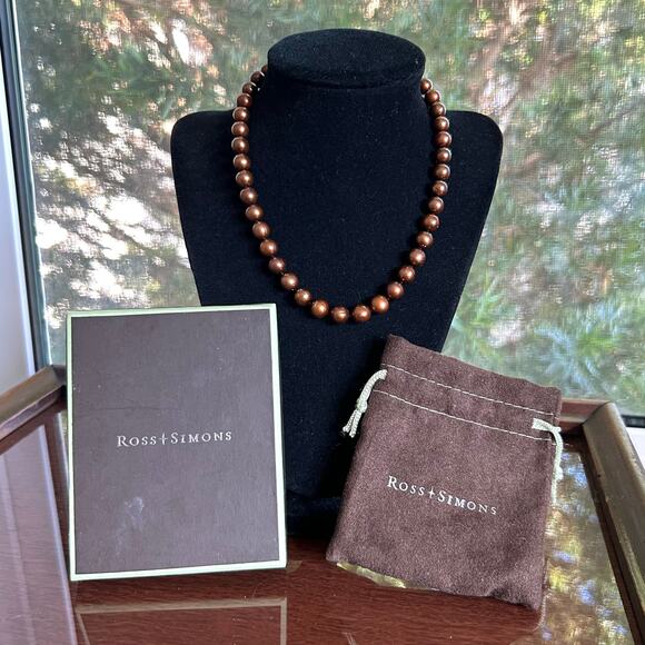 14K Brown Cultured Freshwater Pearl Necklace w/ Box & Pouch Ross-Simons - Picture 11 of 13